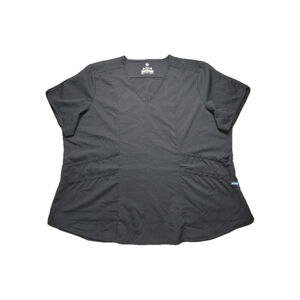 ADAR Pro P7002 Scrub Top Women’s 3XL Black Stretch V-Neck Medical Nursing